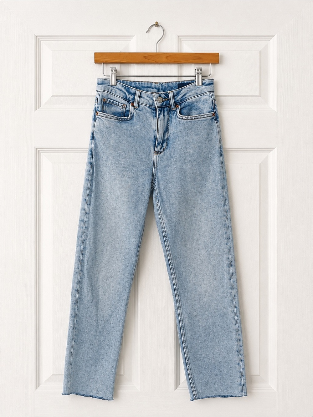 AllSaints Light Wash Straight-Leg Jeans Classic Chic